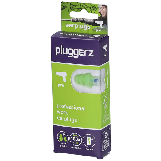 Pluggerz Pluggerz, Pro, Ohrstöpsel, Grün, 4 stk Regular