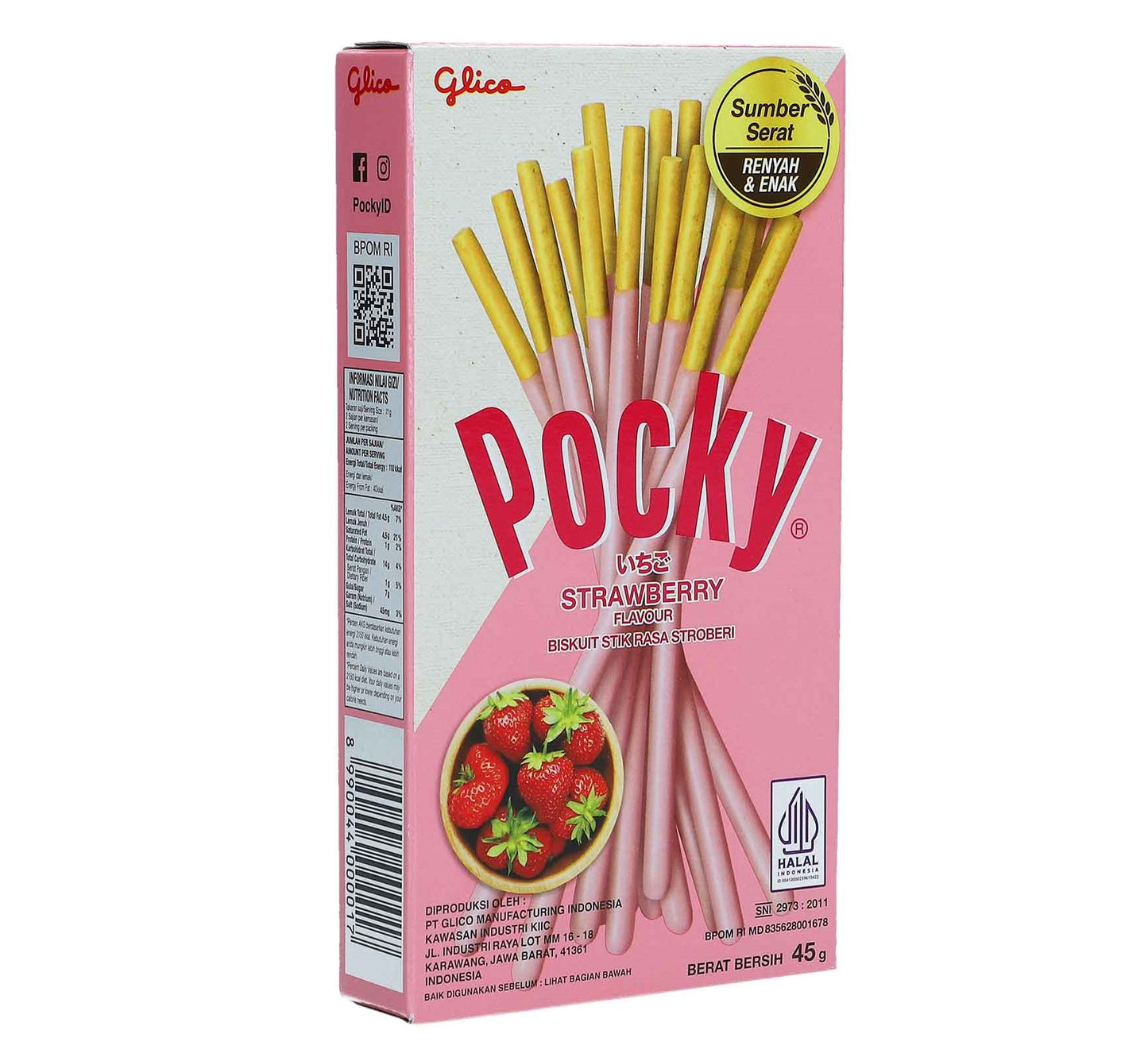 Pocky Strawberry 45g Keksstangen mit Erdbeergeschmack