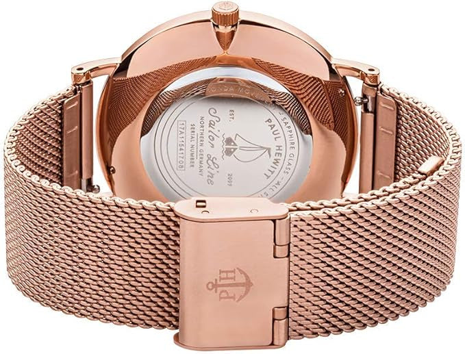 Paul Hewitt Sailor Line PH-SA-R-ST-W-4S Unisex Armbanduhr – White Sand & Roségold