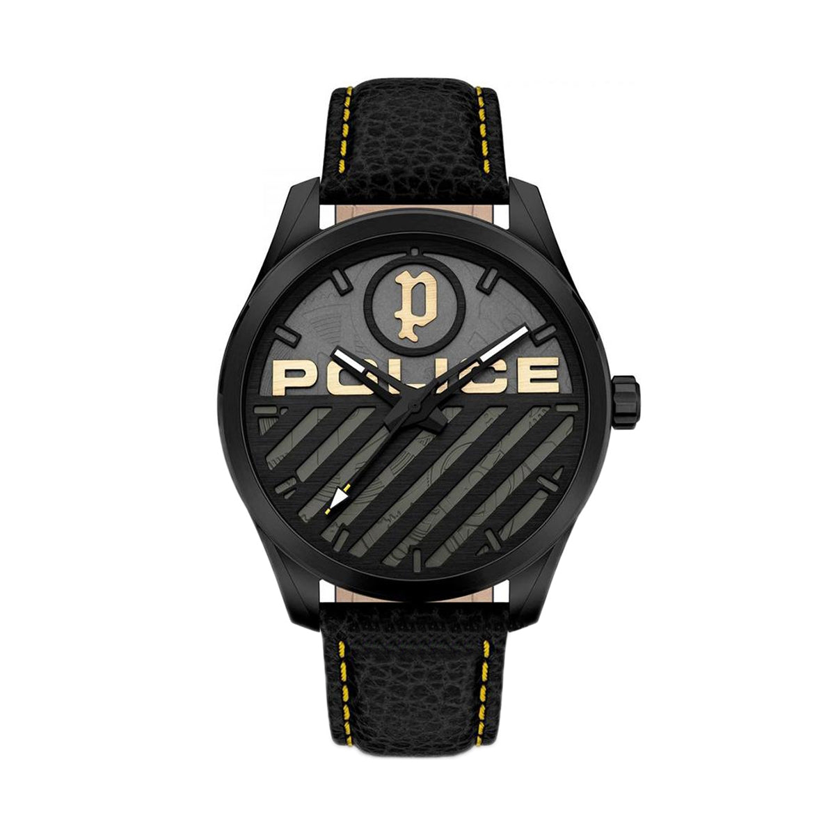 POLICE PEWJA2121403 Only Time Armbanduhr 48 mm Schwarz ansicht-3