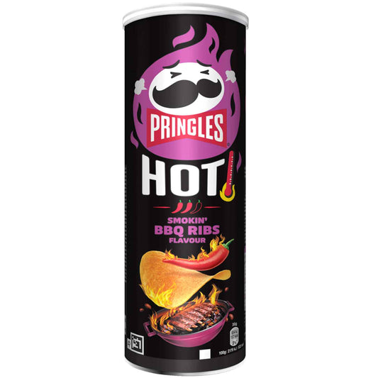 Pringles Hot Smokin' BBQ Ribs 160g Stapelchips mit Barbecue-Geschmack - Candyshop.ch
