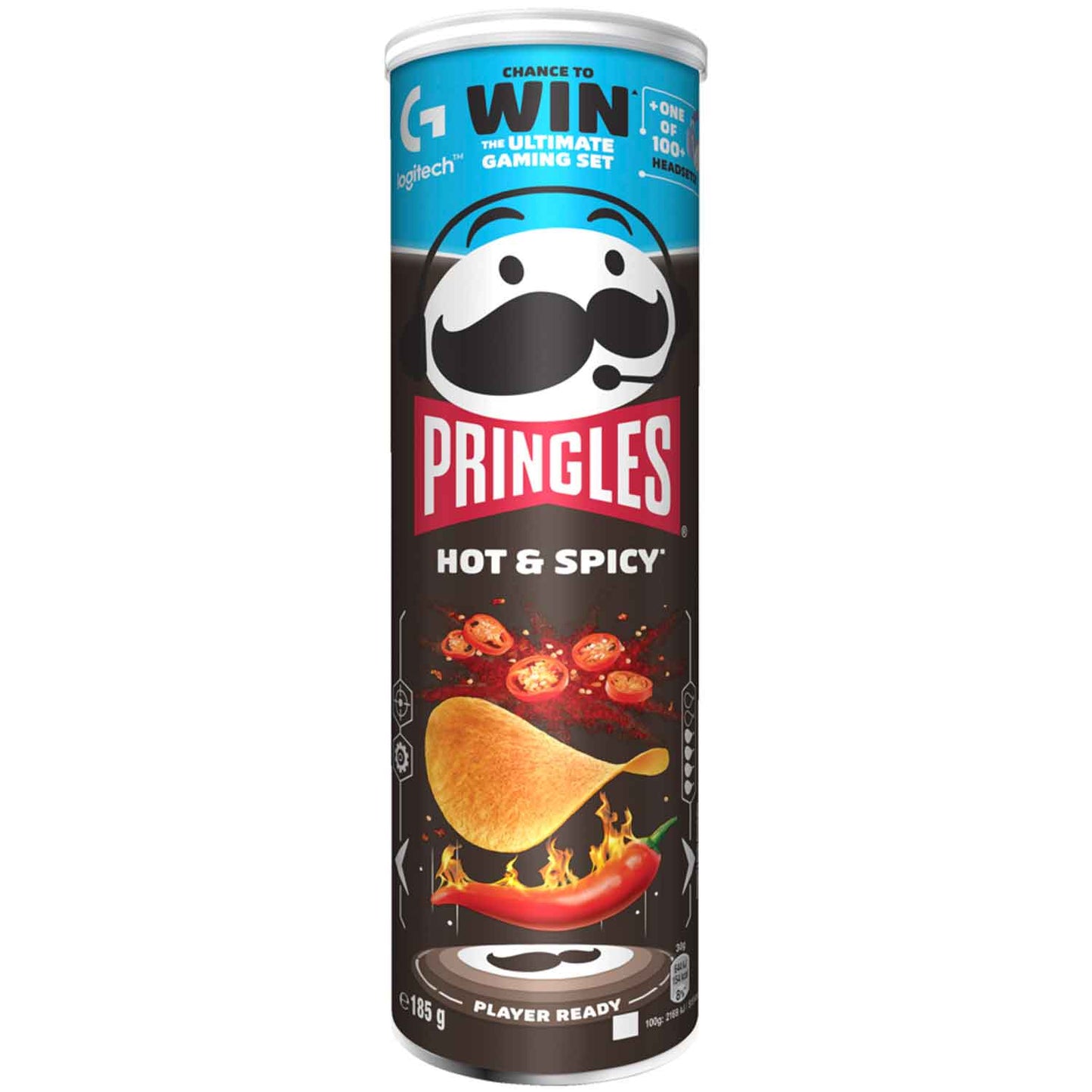 Pringles Hot & Spicy 185g Knabbergebäck mit scharfer Würzung - Candyshop.ch