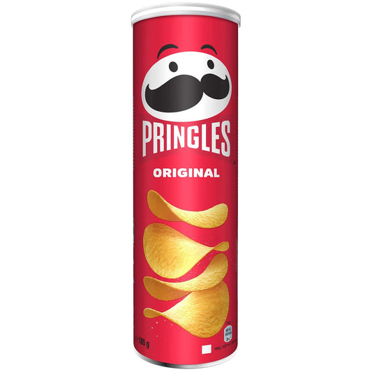 Pringles Original 185g Gesalzene Stapelchips. Für Vegetarier und Veganer geeignet. - Candyshop.ch