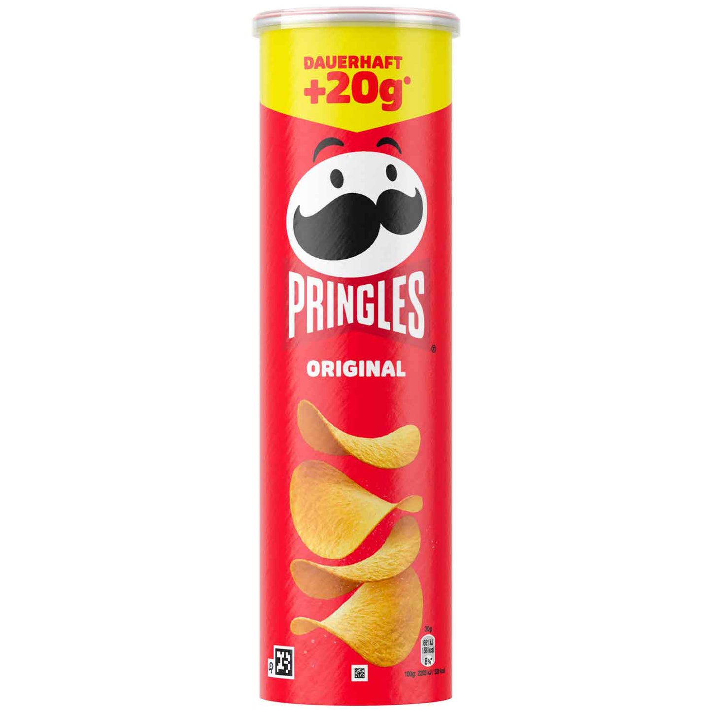 Pringles Original 185g  Gesalzene Stapelchips. Für Vegetarier und Veganer geeignet.