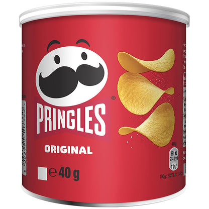 Pringles Original 40g  Portionspack mit Stapelchips. Für Veganer geeignet.