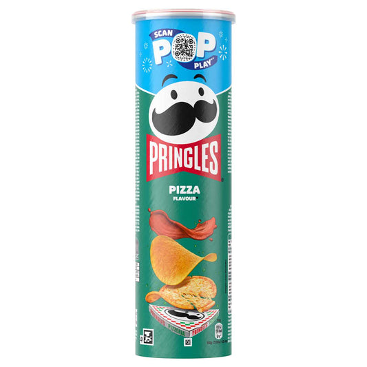 Pringles Pizza 185g  Stapelchips mit Pizzageschmack. Für Vegetarier geeignet.