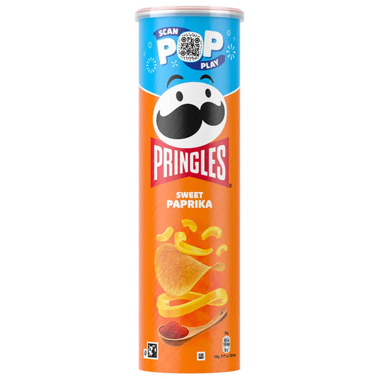 Pringles Sweet Paprika 185g  Stapel-Chips mit süßlich-würzigem Paprika-Geschmack