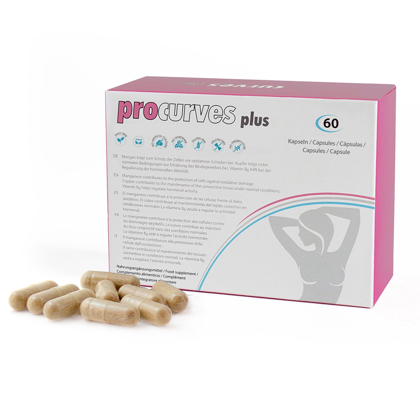 Procurves Procurves, Procurves+, Breast Enlargement, Kapseln, 60 Capsules Regular