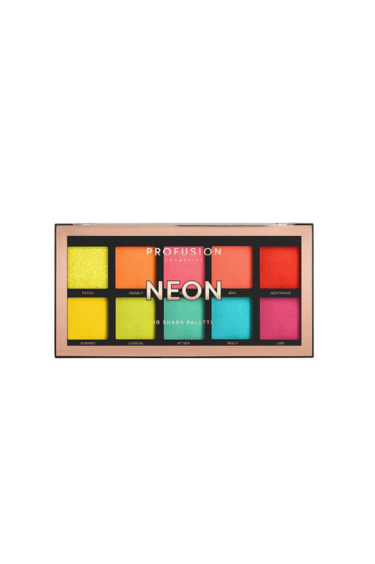 Profusion Cosmetics Profusion Cosmetics, Neon, Lidschattenpalette, 10 Schattierungen, 103 g Regular