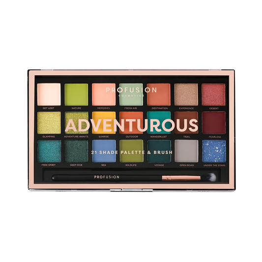 Profusion Cosmetics Profusion Cosmetics, Adventurous, Lidschattenpalette, 21 Shades, 245 g Regular