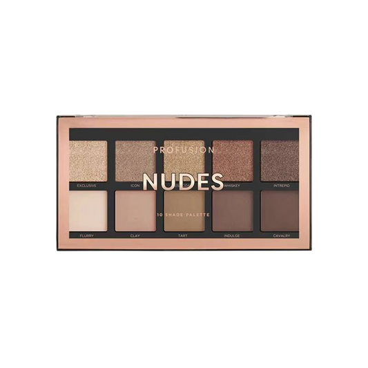 Profusion Cosmetics Profusion Cosmetics, Nudes, Lidschattenpalette, Aktaufnahmen, 10 Schattierungen, 103 g Regular