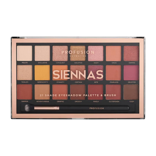Profusion Cosmetics Profusion Cosmetics, Profusion, Lidschattenpalette, Siennas, 21 Shades, 245 g Regular