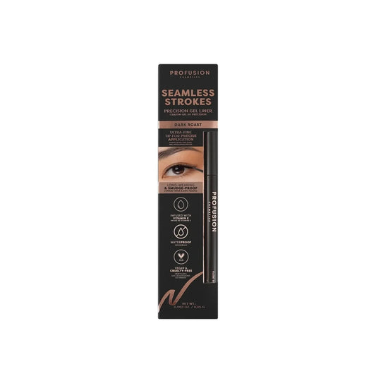 Profusion Cosmetics Profusion Cosmetics, Seamless Strokes, Long Lasting & Defining, Gel-Eyeliner, Dark Roast, 0.05 g Regular