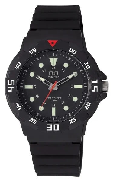 Q&Q DIVER - GENT VR18J002Y Only Time Armbanduhr 40 mm