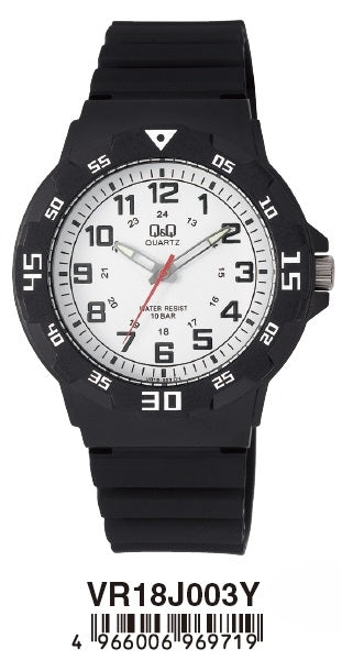 Q&Q DIVER - GENT VR18J003Y Only Time Armbanduhr 43 mm