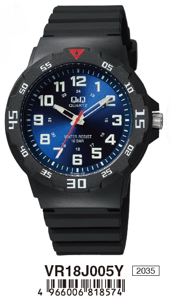Q&Q DIVER - GENT VR18J005Y Only Time Armbanduhr 43 mm