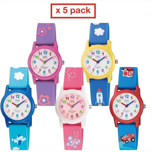 Q&Q FASHION Mod. 5 KIDS WATCHES / 5 OROLOGI BIMBO VR99_PACK Only Time Armbanduhr 31 mm