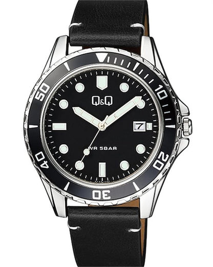 Q&Q GENT DATE A172J332Y Date Armbanduhr 43 mm