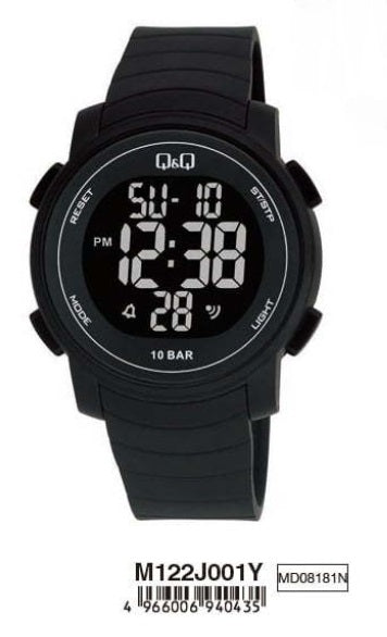 Q&Q GENT DIGITAL MULTIFUNCTION M122J001Y Multifunction Armbanduhr 44 mm