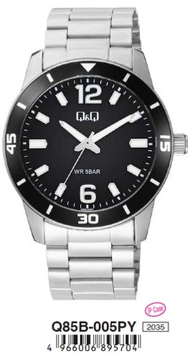 Q&Q GENT DIVER ONLY TIME Q85B-005PY Only Time Armbanduhr 42 mm