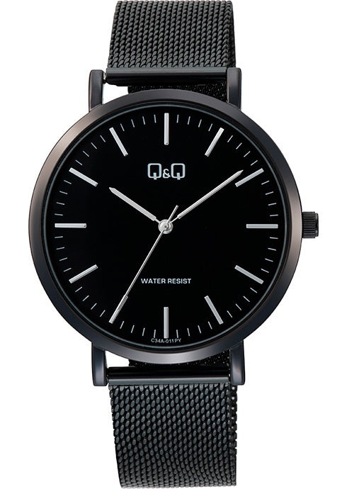 Q&Q GENT ONLY TIME C34A-011PY Only Time Armbanduhr 40 mm
