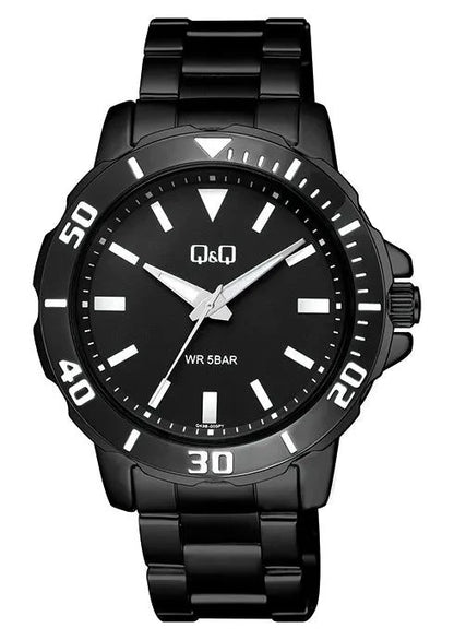Q&Q GENT ONLY TIME Q43B-003PY Only Time Armbanduhr 44 mm