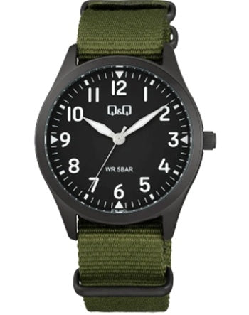 Q&Q GENT ONLY TIME Q76B-005PY Only Time Armbanduhr 39 mm