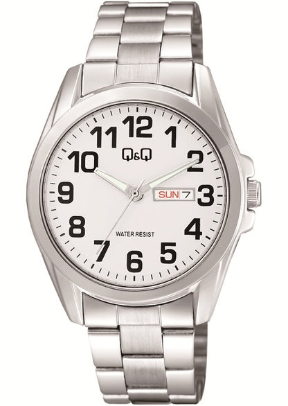 Q&Q Mod. GENT DAY & DATE A05A-002PY Day & Date Armbanduhr 40 mm