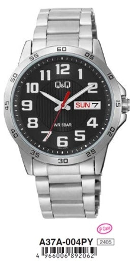 Q&Q Mod. GENT DAY & DATE A37A-004PY Day & Date Armbanduhr 40 mm