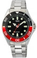 Q&Q Mod. GENT DIVER BLACK & RED C72A-004PY Only Time Armbanduhr 42 mm Schwarz ansicht-2