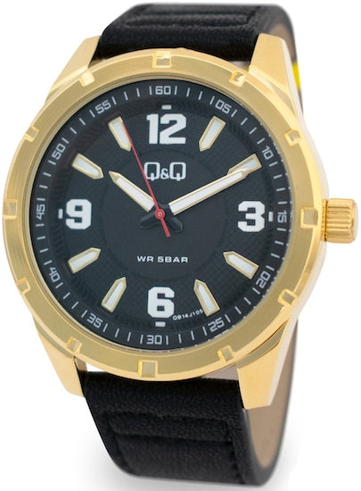 Q&Q QB14J105Y Only Time Armbanduhr 42 mm