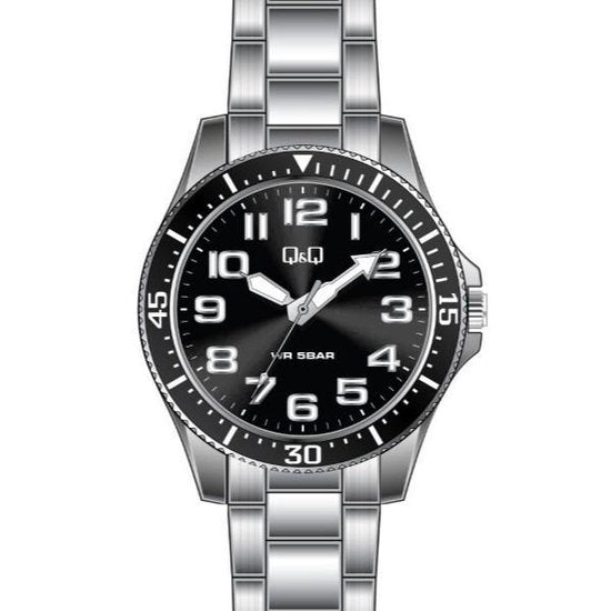 Q&Q QB64J225Y Only Time Armbanduhr 45 mm
