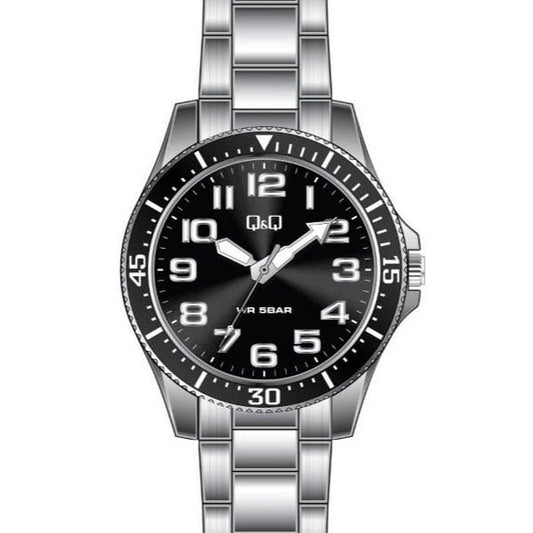Q&Q QB64J225Y Only Time Armbanduhr 45 mm