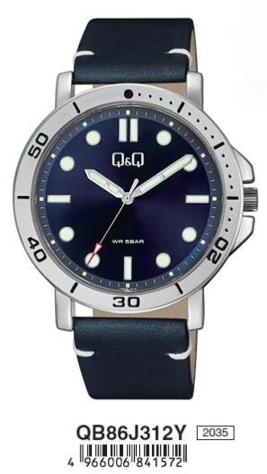 Q&Q QB86J312Y Only Time Armbanduhr 42 mm ansicht-2