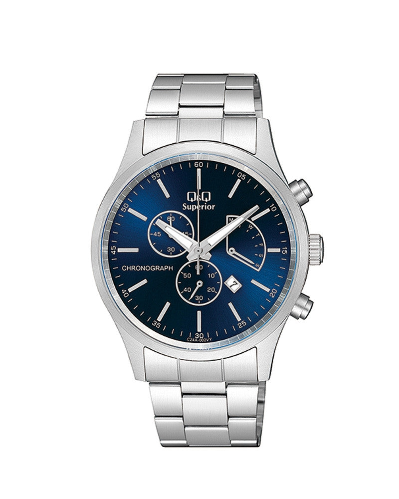 Q&Q SUPERIOR GENT CHRONOGRAPH - DATE C24A-002VY Chronograph Armbanduhr 42 mm