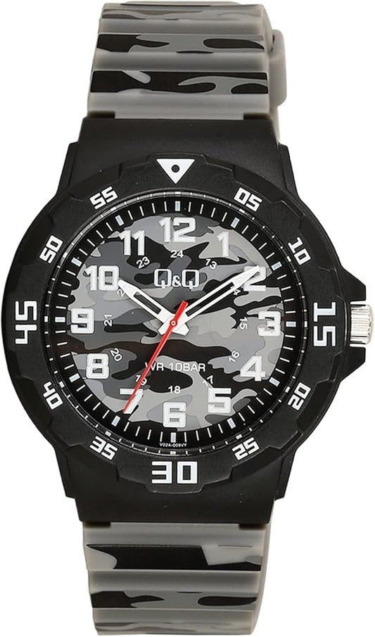 Q&Q V02A-009VY Only Time Armbanduhr 43 mm