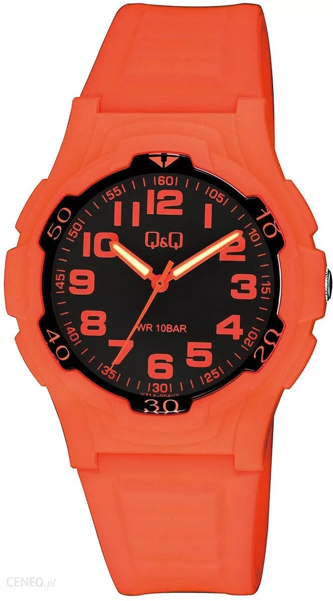 Q&Q V31A-004VY Only Time Armbanduhr 40 mm