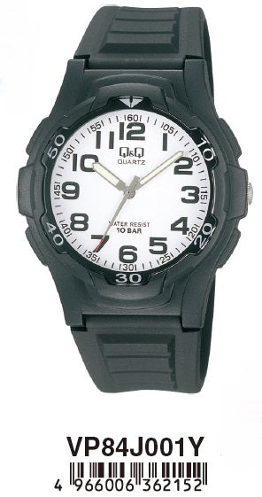 Q&Q VP84J001Y Only Time Armbanduhr 40 mm