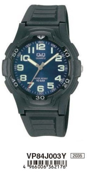 Q&Q VP84J003Y Only Time Armbanduhr 40 mm