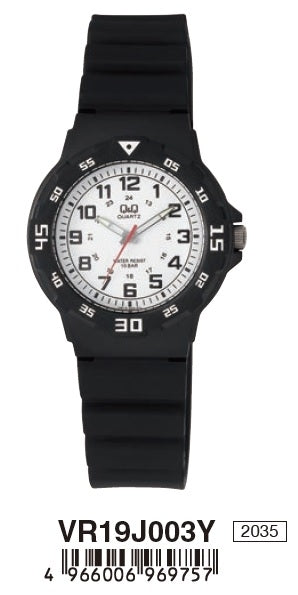 Q&Q VR19J003J VR19J003Y Only Time Armbanduhr