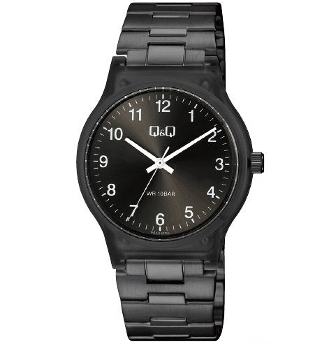 Q&Q VS50J004Y Only Time Armbanduhr 40 mm Schwarz
