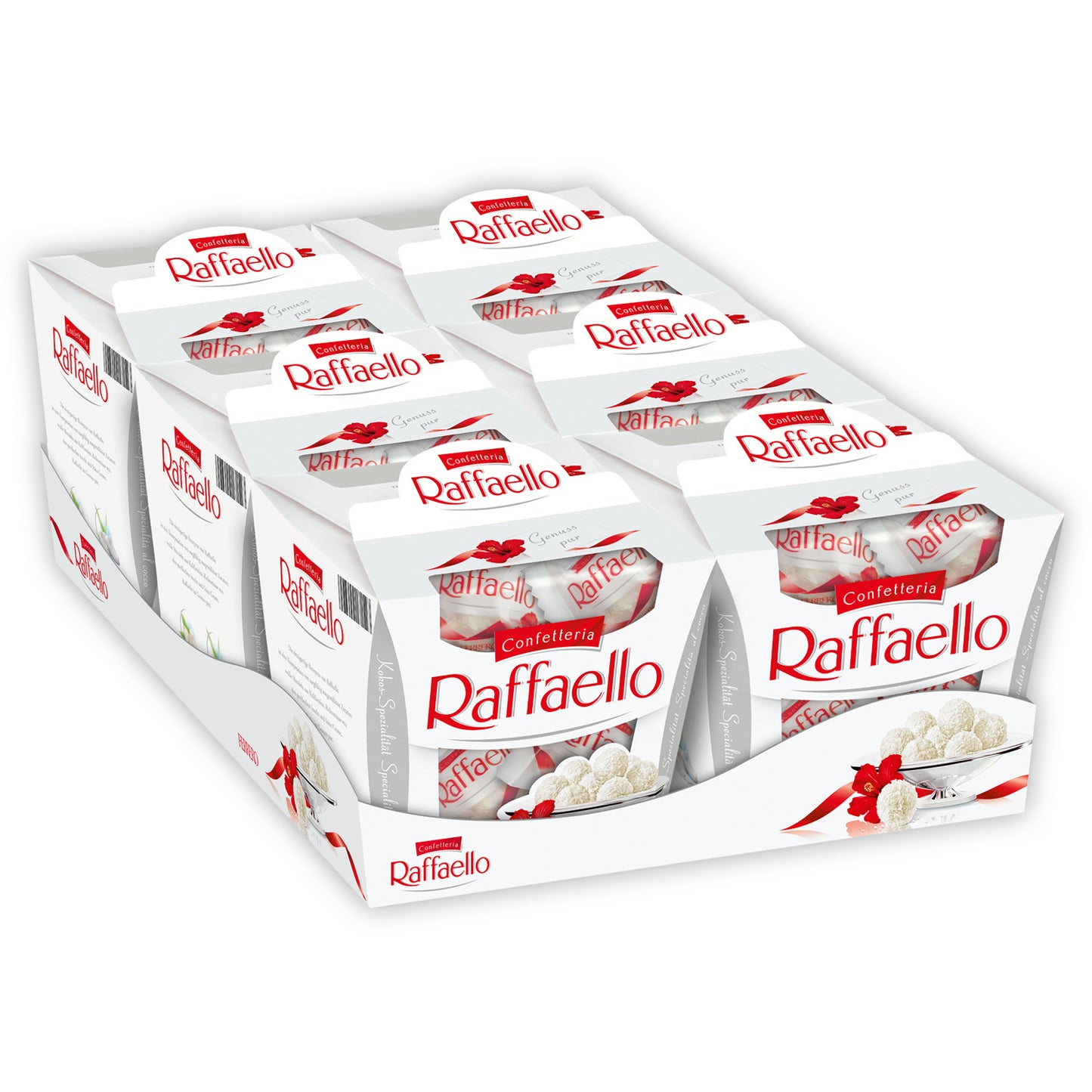 Raffaello 150g  Geschenkverpackung mit 14 einzeln verpackten Pralinen aus Kokos, Milchcreme und ganzer Mandel