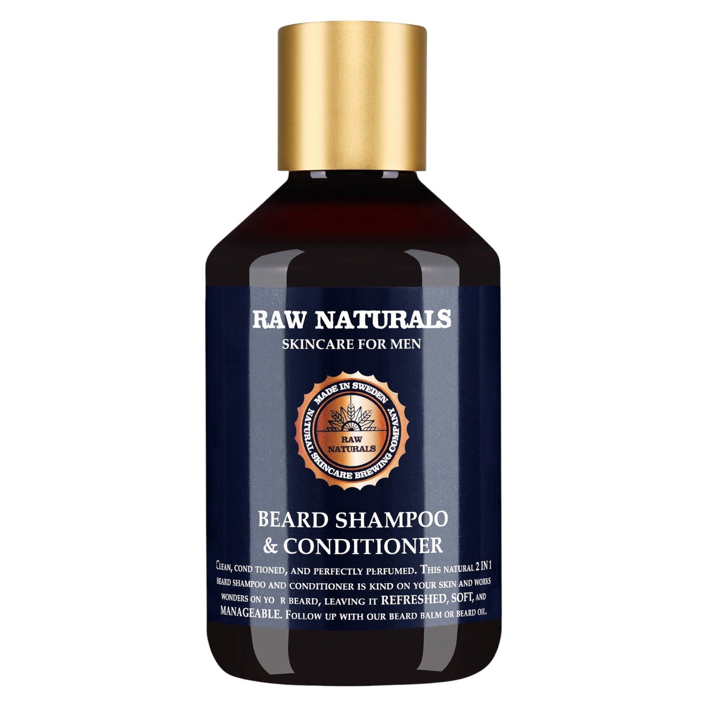 Raw Naturals Raw Naturals, Beard Shampoo & Conditioner, 100% vegan, Bartshampoo, Weichheit, 250 ml Regular