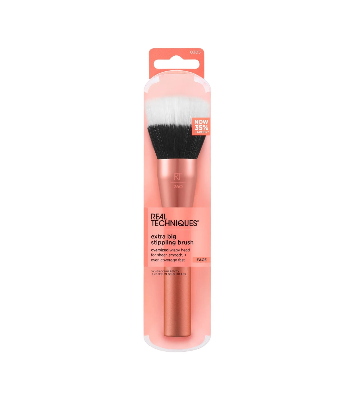 REAL TECHNIQUES Extra Big Stippling Brush großer Stippling-Pinsel für Gesicht 1 Stück