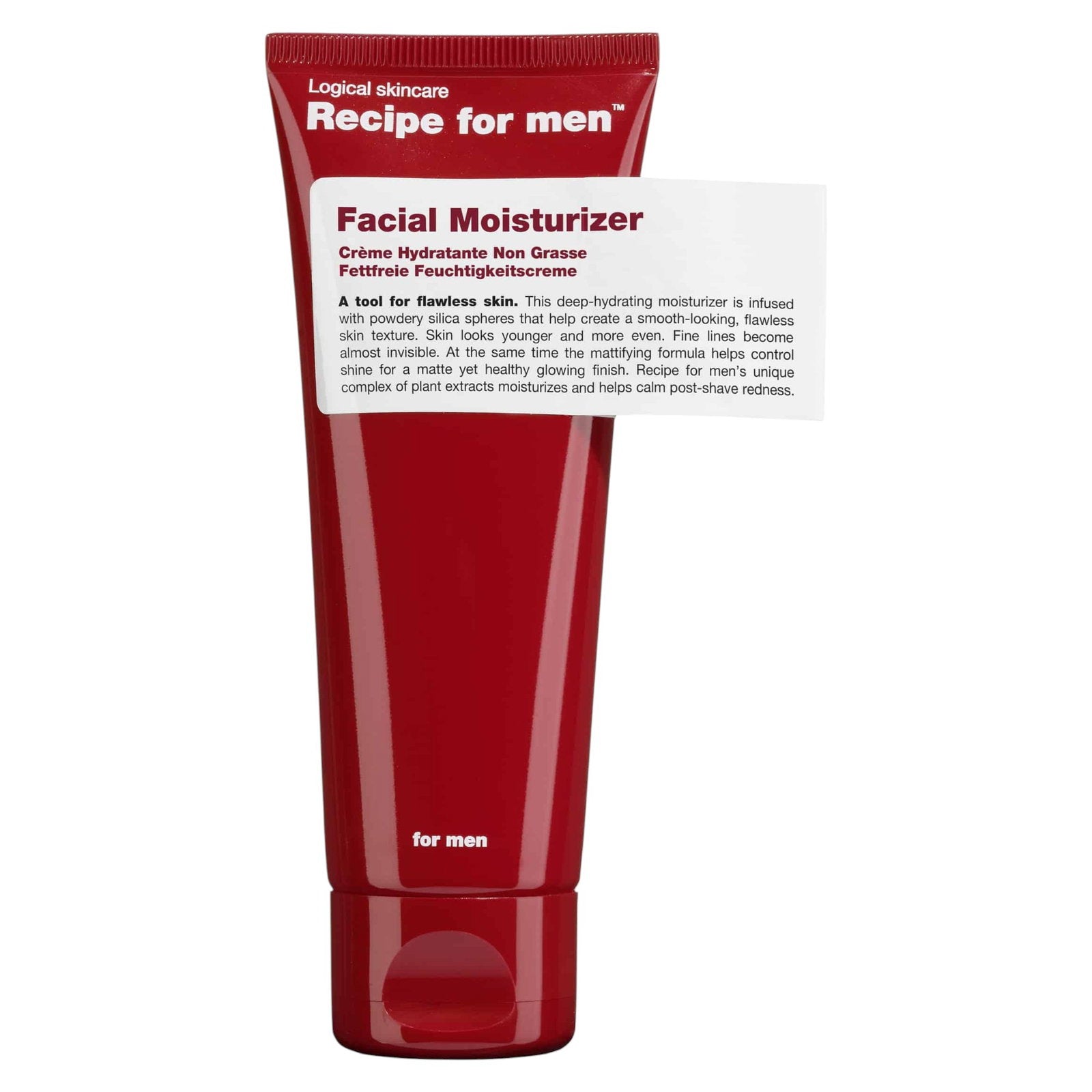 Recipe For Men Recipe For Men, Facial Moisturizer, Tiefe Hydratation, Sahne, Für das Gesicht, 75 ml Regular