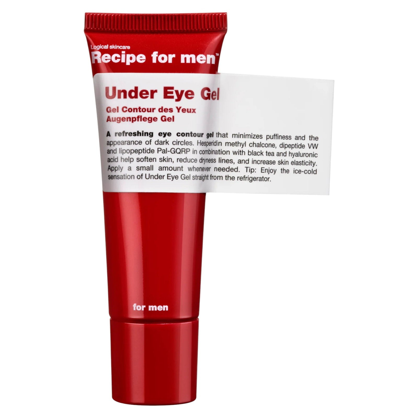 Recipe For Men Recipe For Men, Under Eye Gel, 100% vegan, Minimiert Schwellungen, Morgen und Abend, Augengel, 25 ml Regular