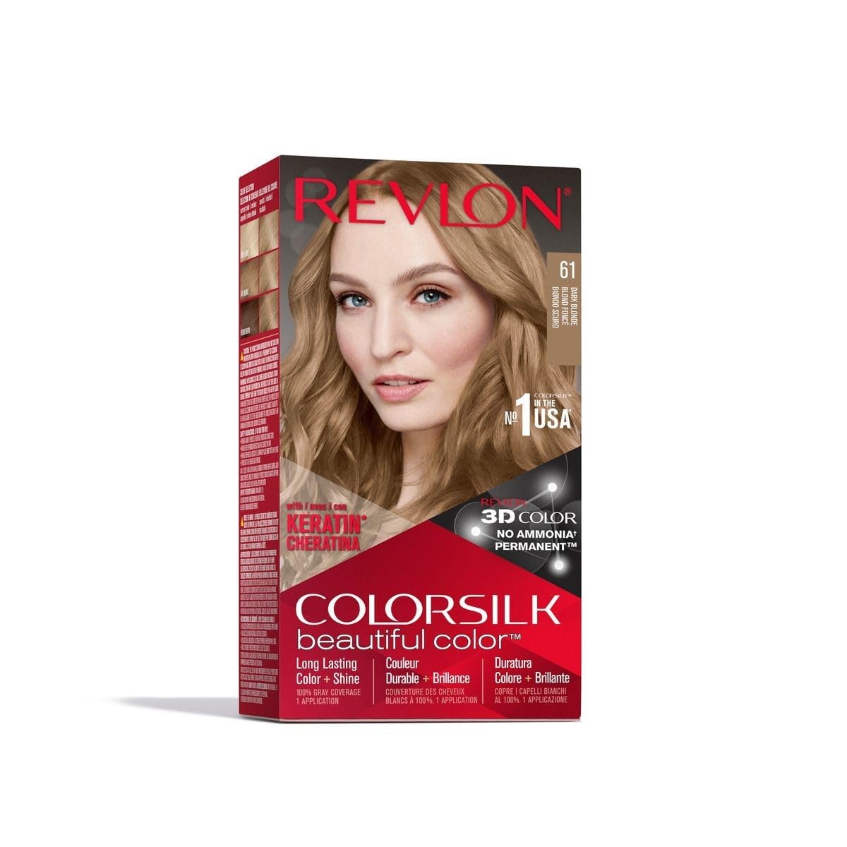 Revlon Revlon, Colorsilk, Permanente Haarfarbe, 61 Dark Blonde, 130 ml Regular