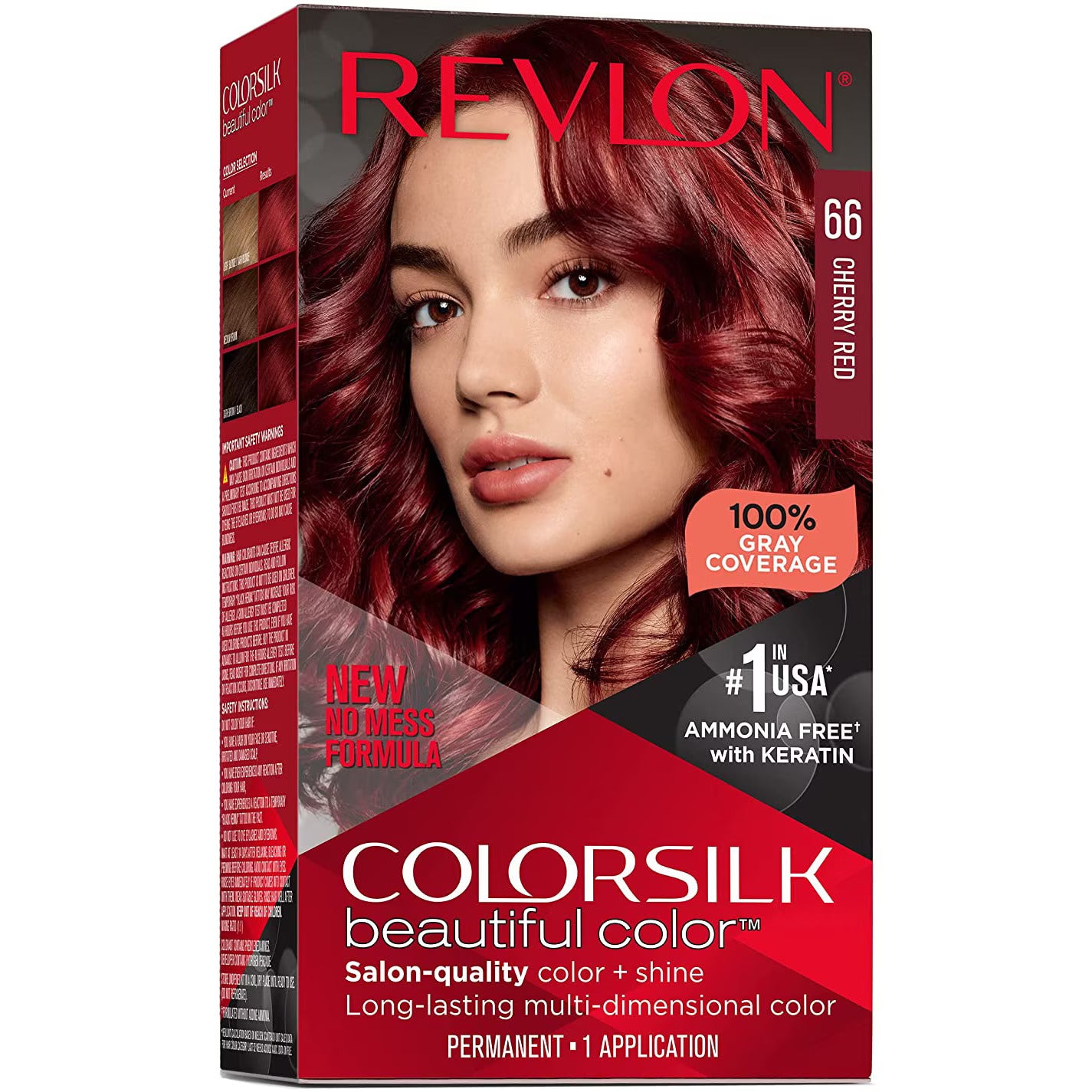 Revlon Revlon, Colorsilk, Permanente Haarfarbe, 66 Cherry Red, 130 ml Regular