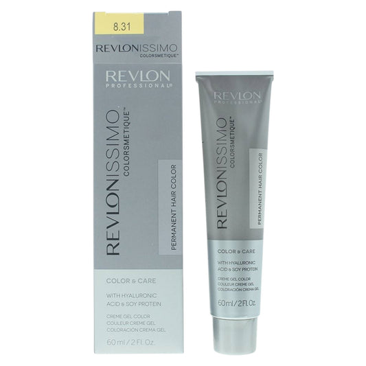 Revlon Revlon, Revlonissimo Colorsmetique, KER-HA Komplex, Permanente Haarfarbe, 8.31 Light Beige Blonde, 60 ml Regular