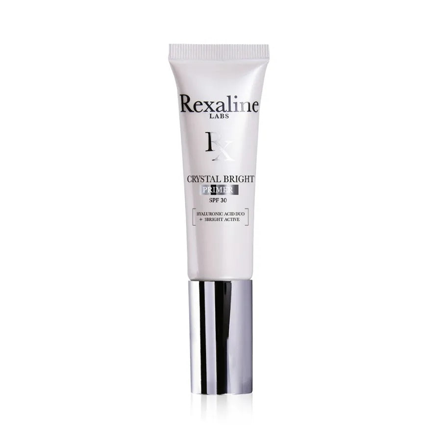 Rexaline Rexaline, Crystal Bright, Hyaluronsäure + 3 helle Wirkstoffe, Erleuchtend, Creme-Grundierung, 30 ml *Tester